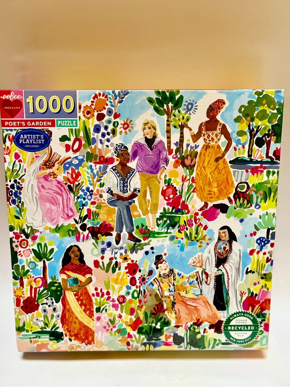 eeBoo | NWOT "Poet's Garden" 1000pc Square Jigsaw Puzzle